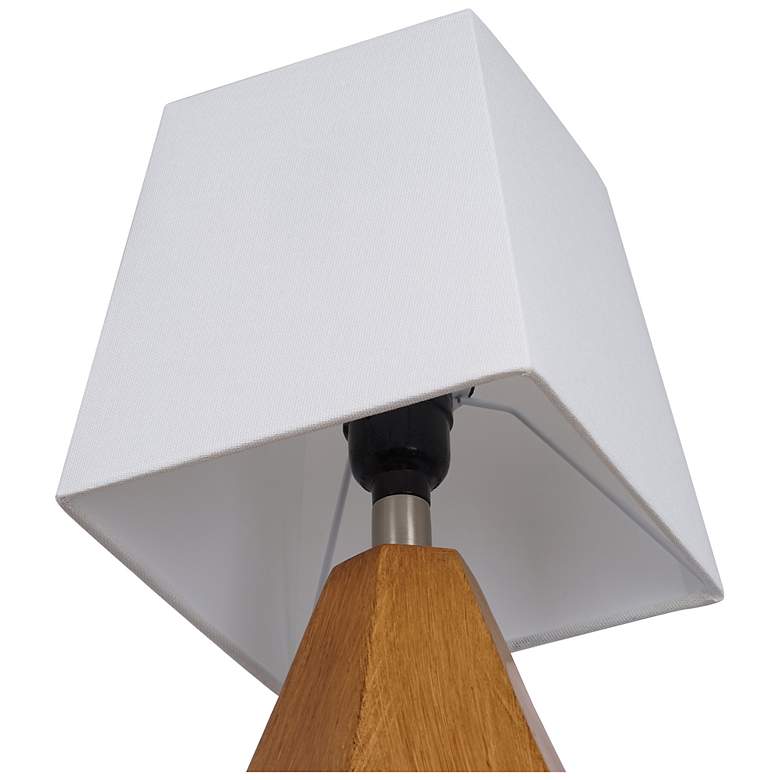 Image 5 Geometric 13.5" High Wood Table Lamp more views