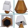 7_Geometric 13.5" High Wood Table Lamp more views