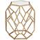 Geometric 20 1/2" Wide Gold Marble Hexagon Accent Table
