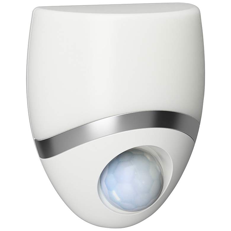 Image 1 Geometric 3 1/4" Wide White Motion LED Night Light