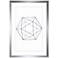Geometric 38 3/4"H Icosagon Line Drawing Framed Wall Art