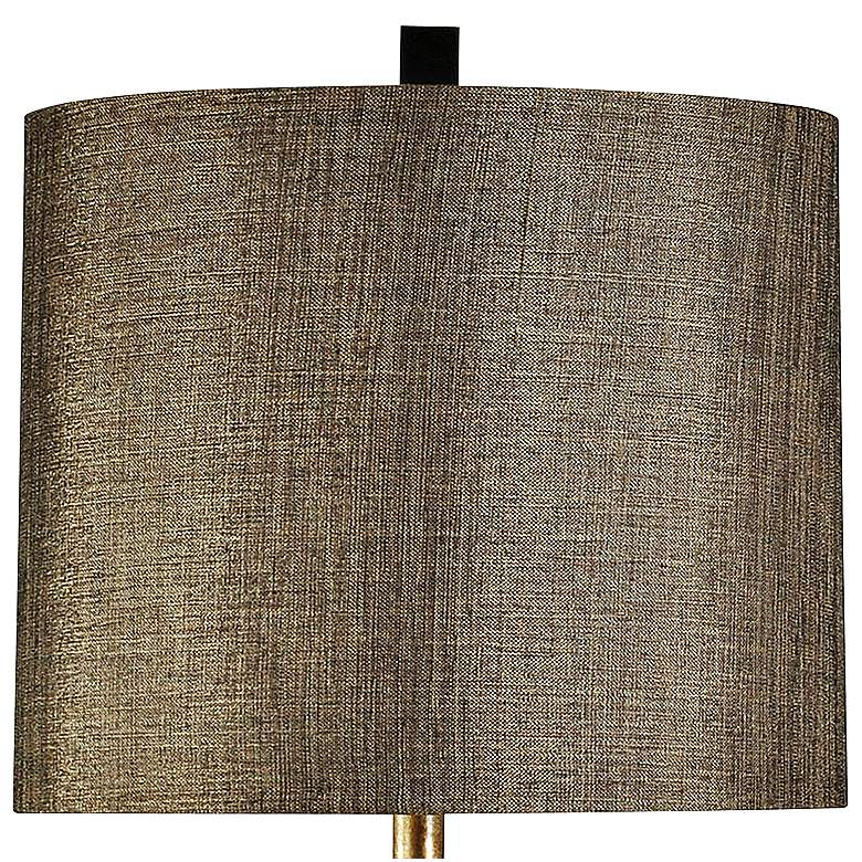 Image 2 Geometric 40" High Vintage Gold and Black Modern Table Lamp more views