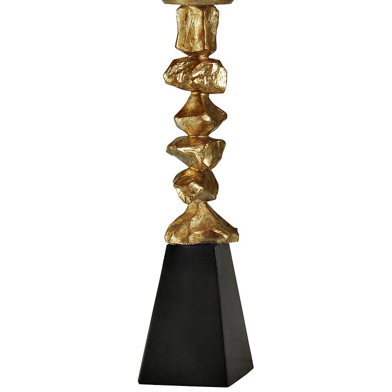 Image 3 Geometric 40" High Vintage Gold and Black Modern Table Lamp more views