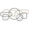 Geometric 43 1/4" Wide Black and Gold Metal Wall Art
