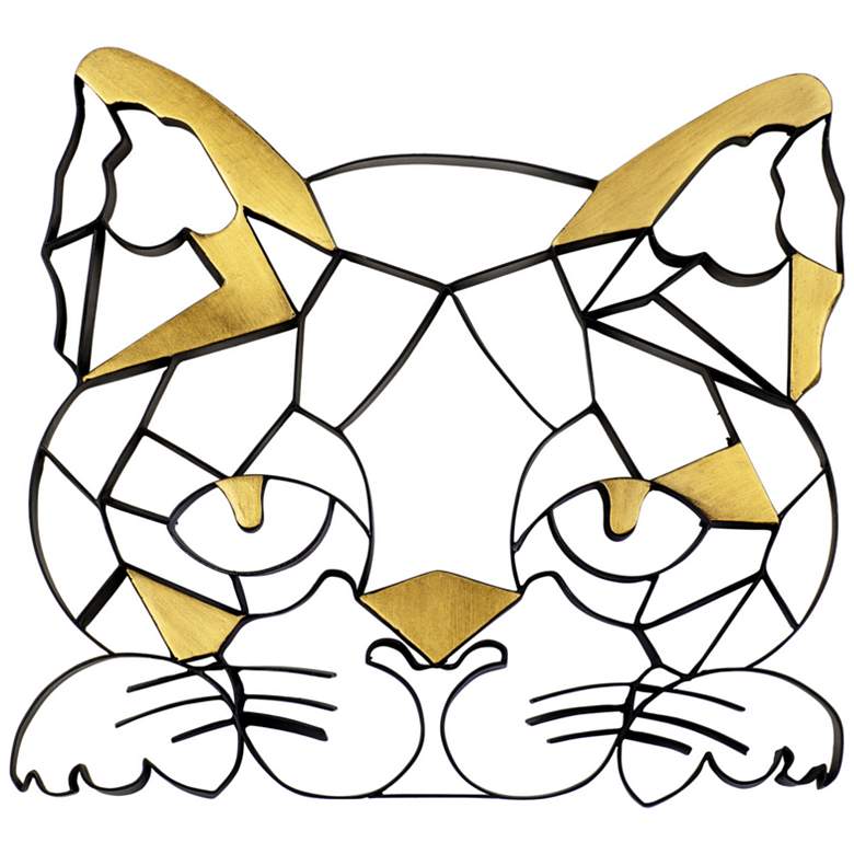 Image 1 Geometric Animal Kingdom Sand Cat Wall Art
