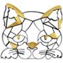 Geometric Animal Kingdom Sand Cat Wall Art