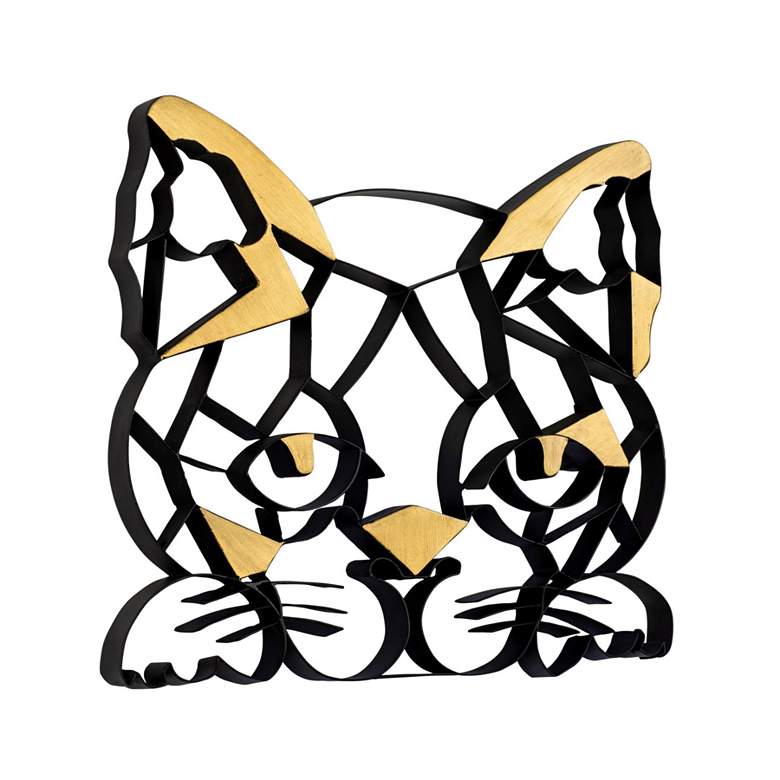 Image 3 Geometric Animal Kingdom Sand Cat Wall Art more views
