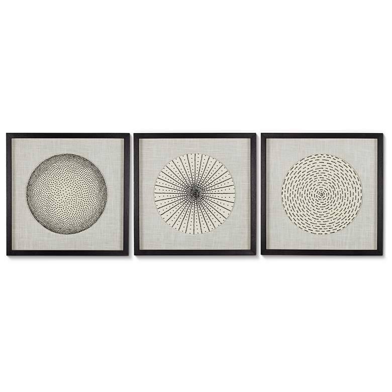 Image 3 Geometric Burst 23 3/4" High Framed Wall Art - Set of 3