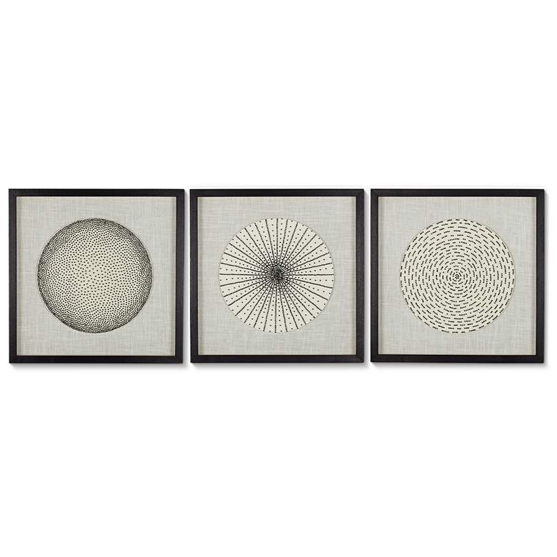 Image 2 Geometric Burst 23 3/4 inch High Framed Wall Art - Set of 3