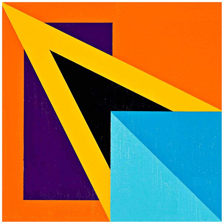 Image 1 Geometric Color IV Canvas 36" Square Abstract Wall Art