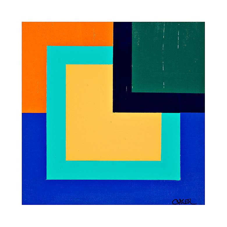 Image 1 Geometric Color VII Canvas 36 inch Square Abstract Wall Art