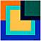 Geometric Color VII Canvas 36" Square Abstract Wall Art