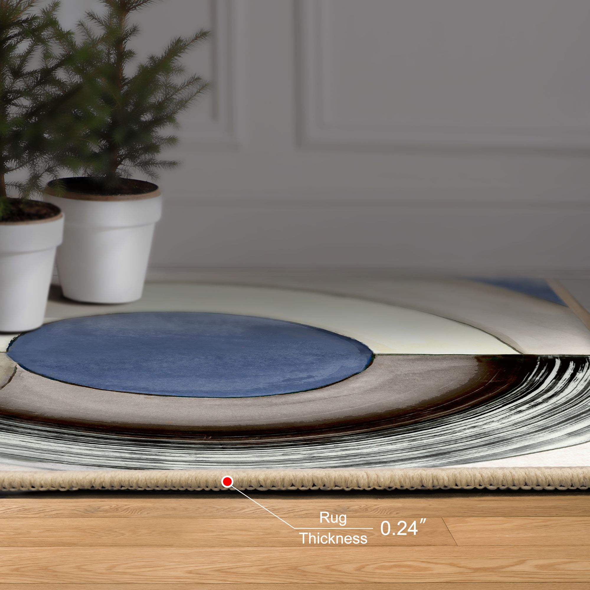 Image 6 Geometric Cool I Washable Art Area Rug size 8'x10' more views