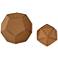 Geometric Faux Leather Decorative Balls - Set of 2