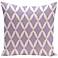 Geometric Lilac Diamond 20" Square Decorative Pillow