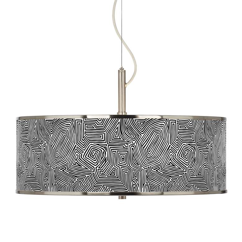 Image 1 Geometric Maze Giclee Glow 20" Wide Pendant Light