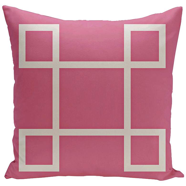Image 1 Geometric Petal 20 inch Square Pink Fabric Decorative Pillow