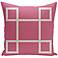 Geometric Petal 20" Square Pink Fabric Decorative Pillow