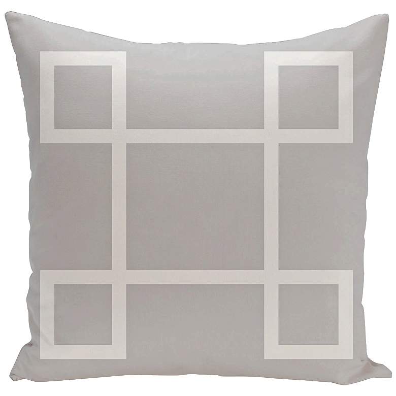 Image 1 Geometric Rain Gray 20 inch Square Decorative Pillow