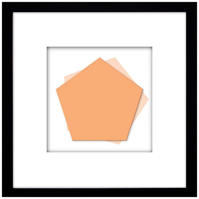 Image 1 Geometric Shapes II 17 1/2 inch Square Shadow Box Wall Art