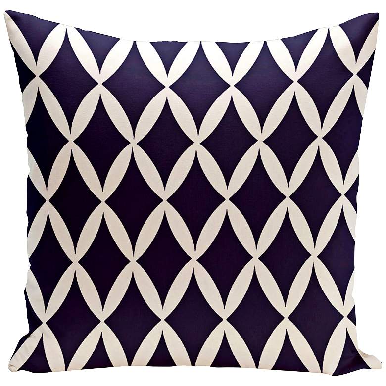 Image 1 Geometric Spring Navy Diamond 20 inch Square Accent Pillow