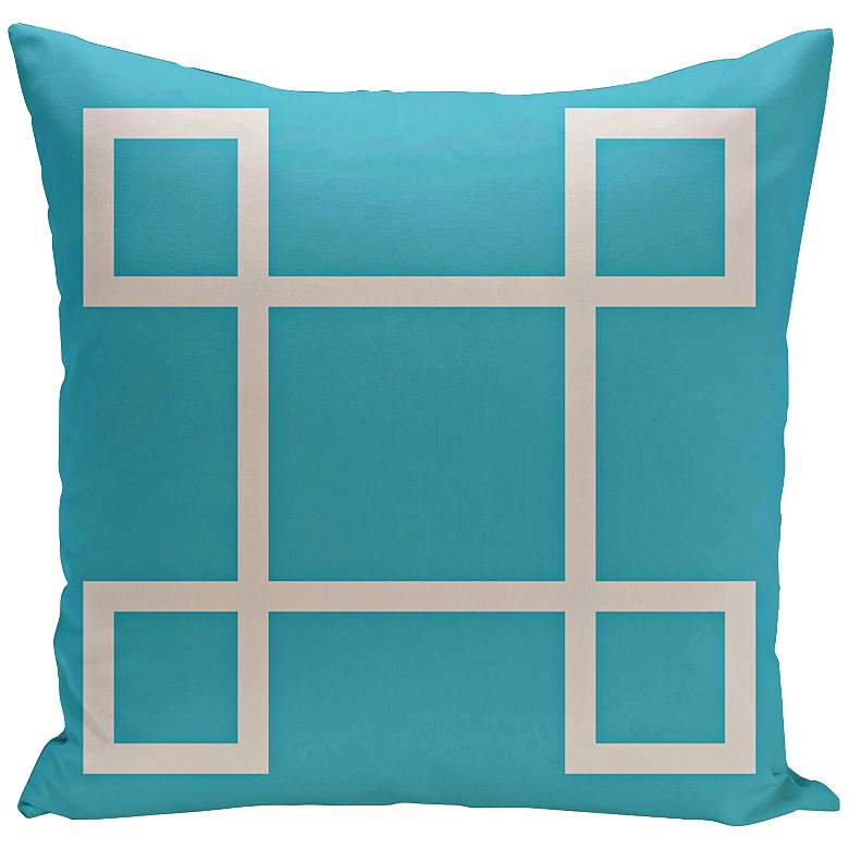 Image 1 Geometric Turquoise 20 inch Square Decorative Pillow