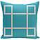 Geometric Turquoise 20" Square Decorative Pillow