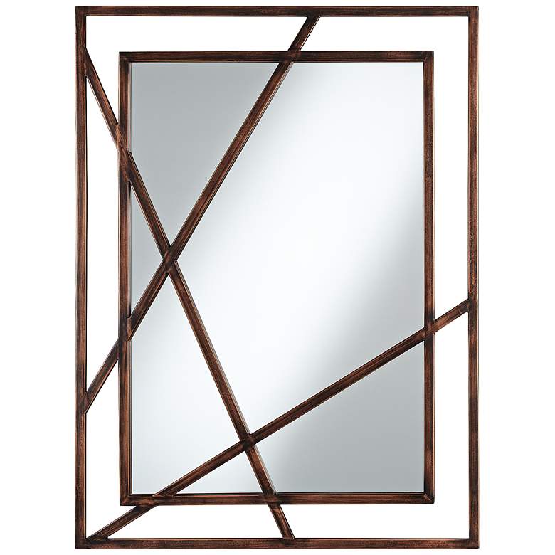 Image 1 Geometrics 30 inch x 40 inch Antique Copper Wall Mirror