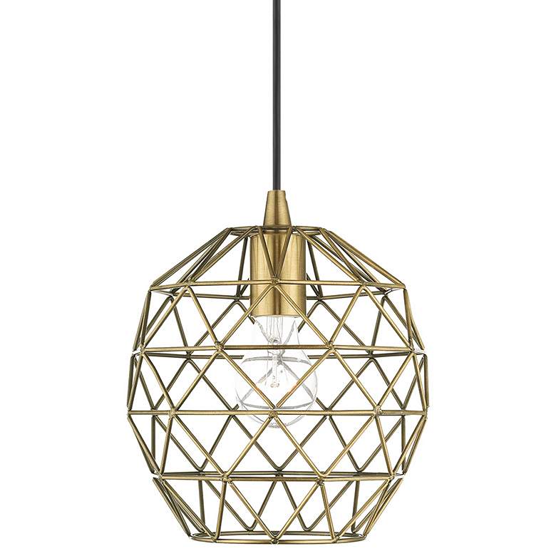 Image 1 Geometrix 1 Light Antique Brass Mini Pendant