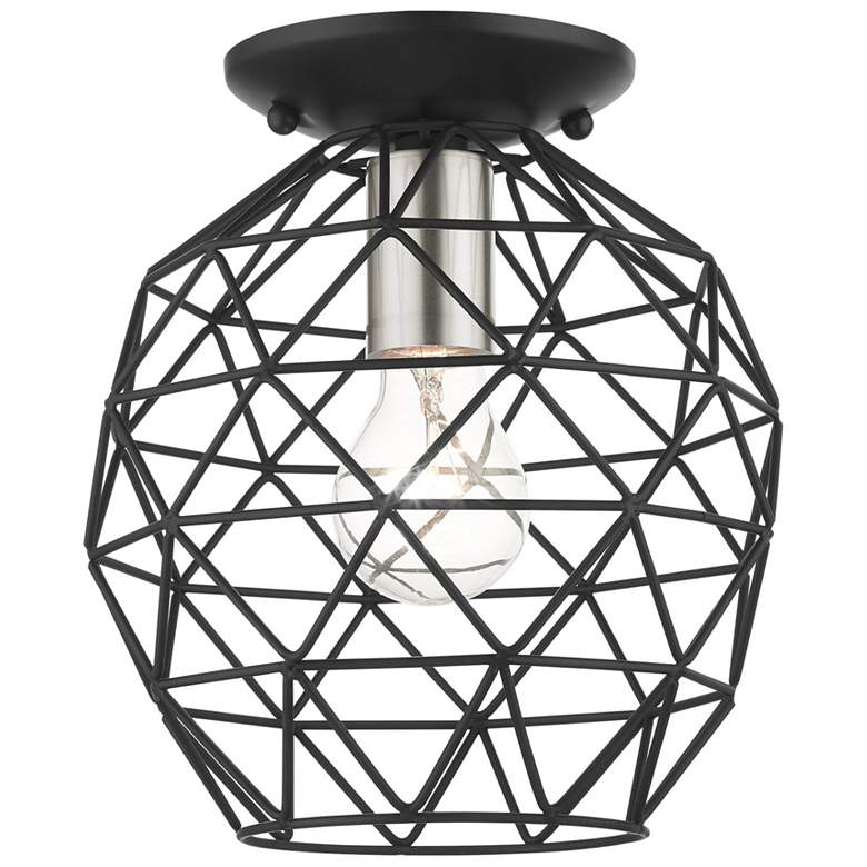 Image 1 Geometrix 1 Light Black Flush Mount
