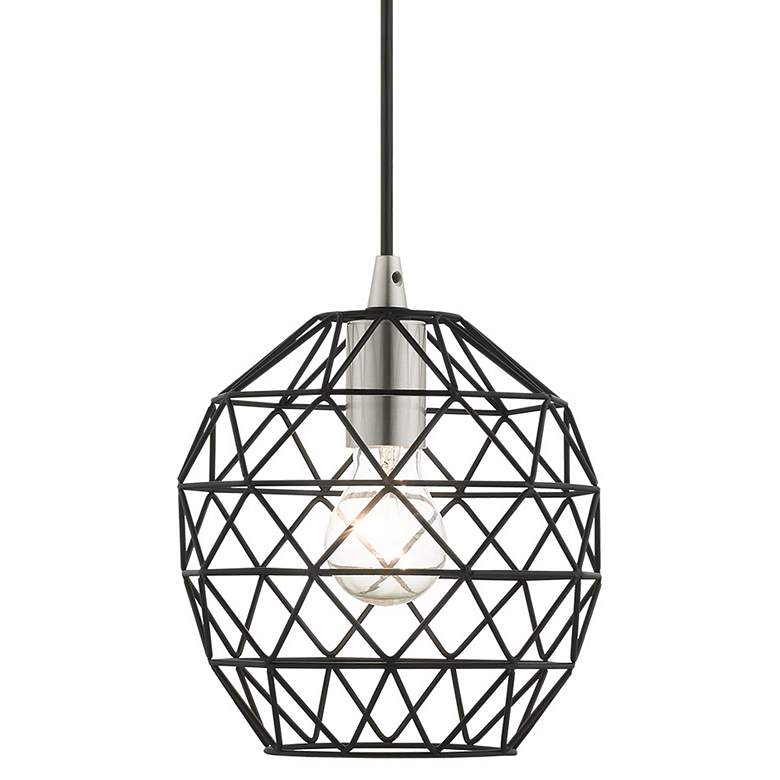 Image 1 Geometrix 1 Light Black Pendant