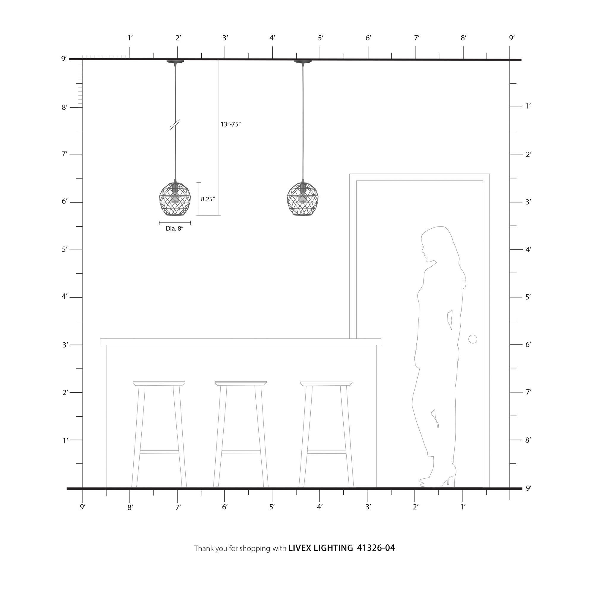 Geometrix 1 Light Black Pendant