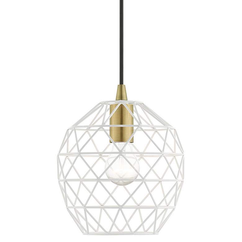 Image 1 Geometrix 1 Light White Pendant