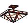Geometry 14" Wide Tiffany Style Glass Ceiling Light