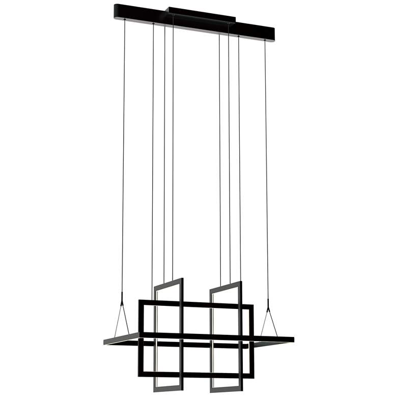 Image 1 Geometry 33.5 inch Satin Dark Gray Pendant