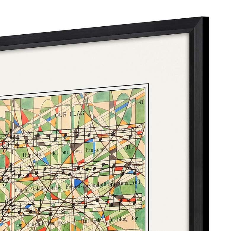 Image 4 Geometry of Music 22" High 4-Piece Framed Wall Art Set more views