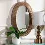 1_Geona Natural Brown 15 3/4" x 23 1/2" Oval Wall Mirror