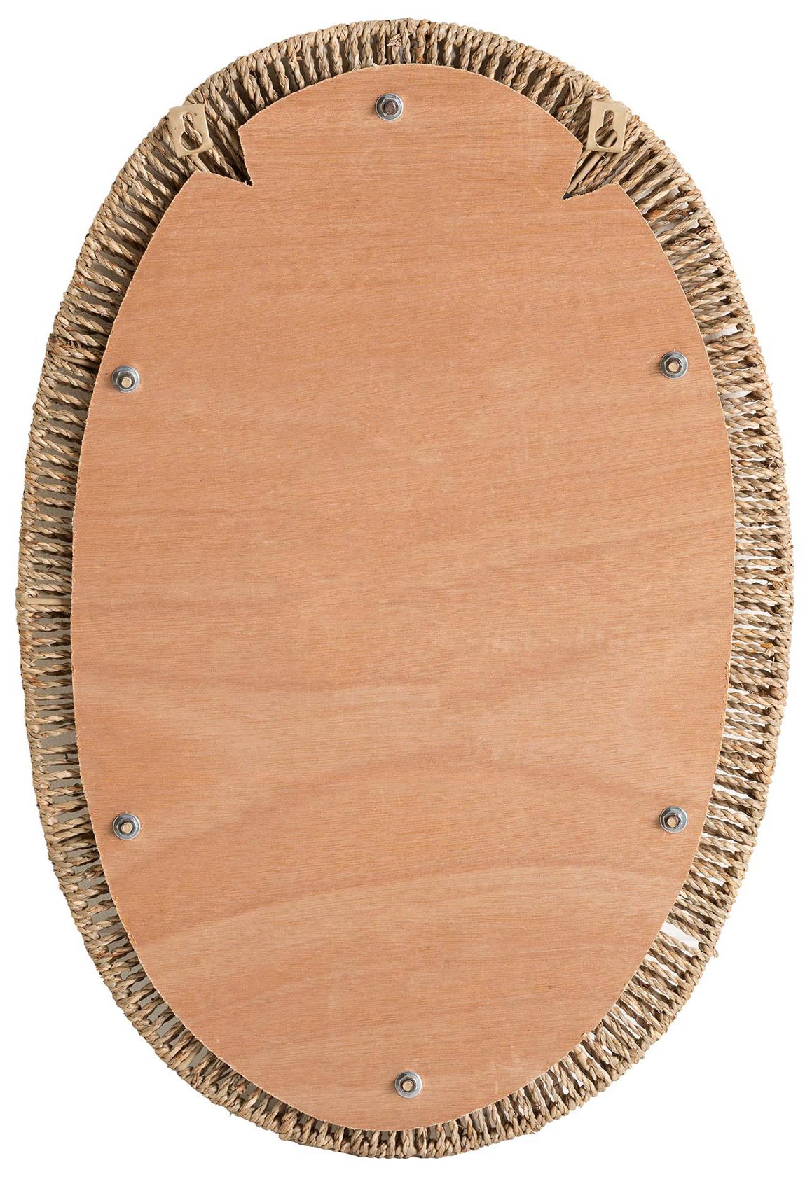 Image 5 Geona Natural Brown 15 3/4" x 23 1/2" Oval Wall Mirror more views