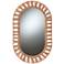 Geona Natural Brown Jute 22" x 34 1/2" Oval Wall Mirror