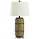 George 31" High Gold Beige Transitional Table Lamp With Light Oatmeal