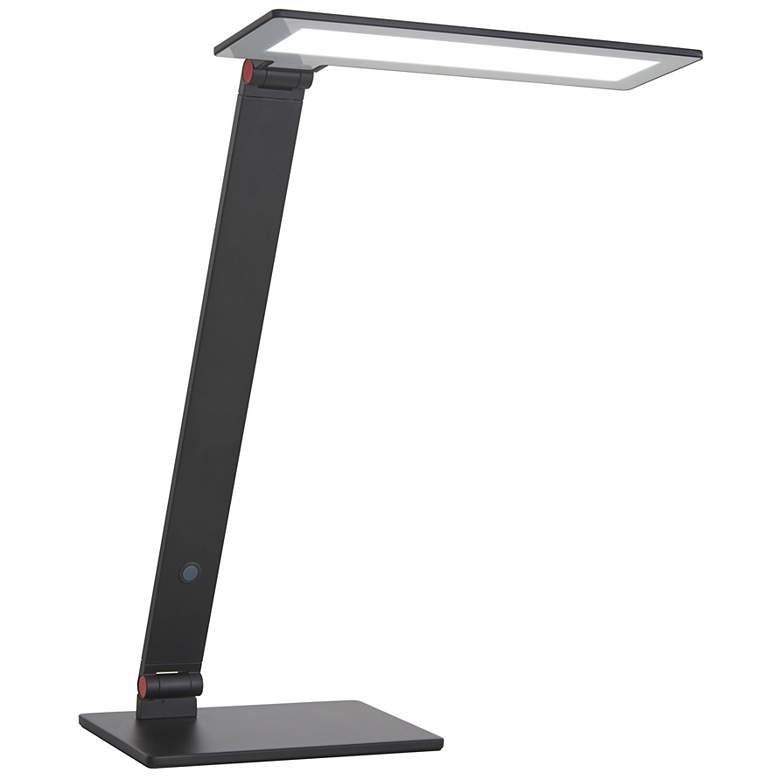 Image 1 George Kovacs 1-Light LED 10.38-in Black Desk Lamp with Black Shades