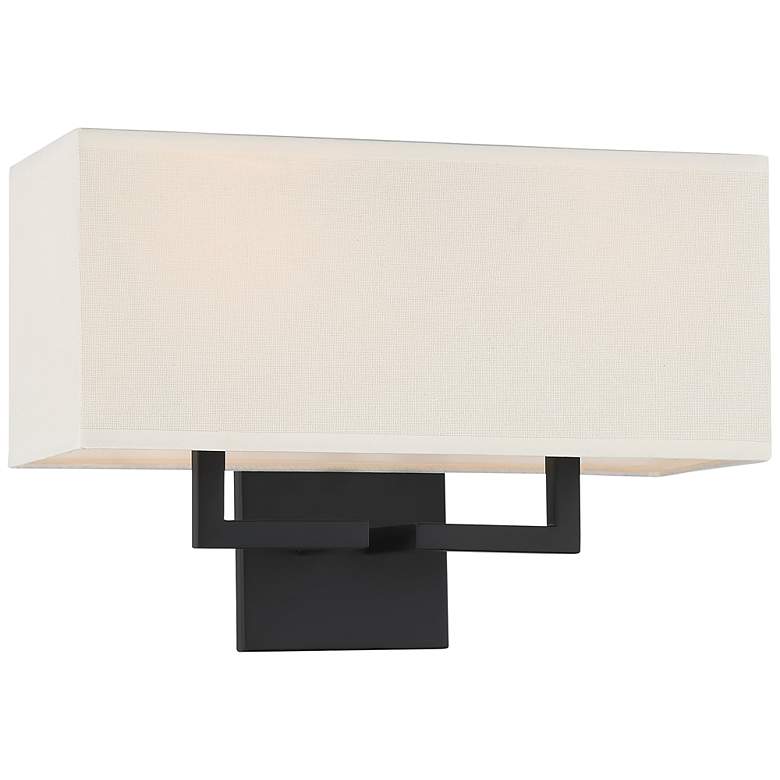 Image 1 George Kovacs 16 inch Wide 2-Light Coal Black Modern Wall Sconce