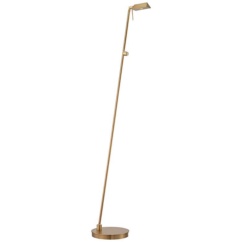 Image 2 George Kovacs 49 3/4" Honey Gold Tented LED Pharmacy Floor Lamp