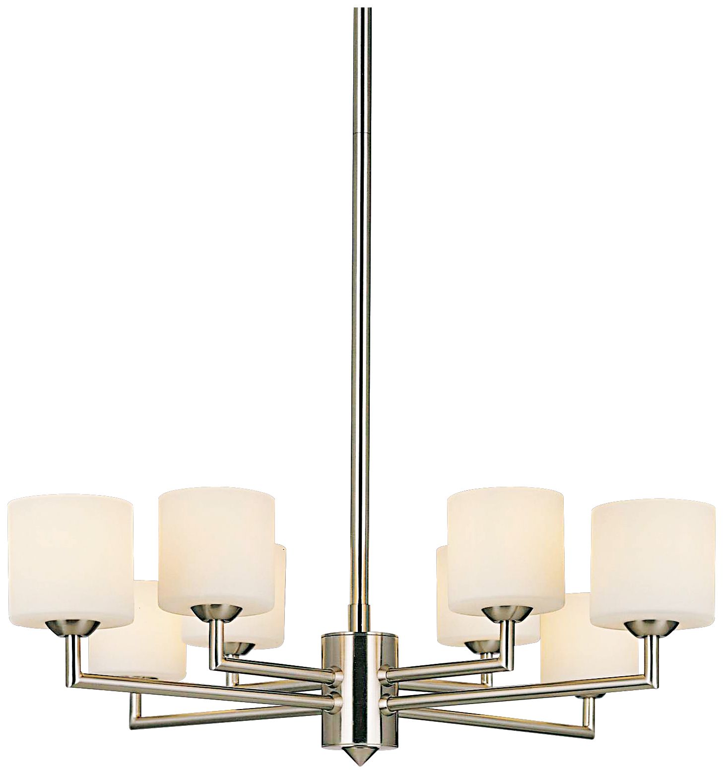 George Kovacs 8-Light Brushed Nickel 22" Wide Chandelier