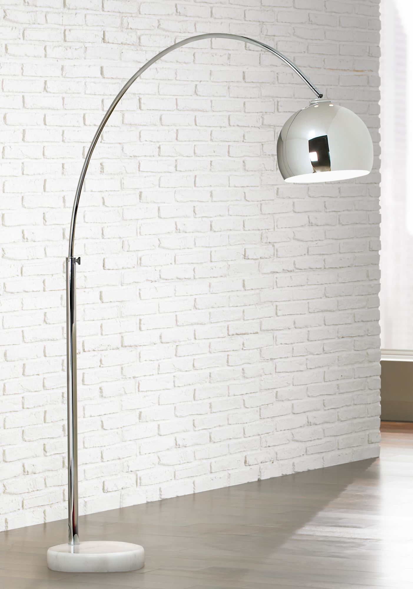 Silver arc on sale floor lamp