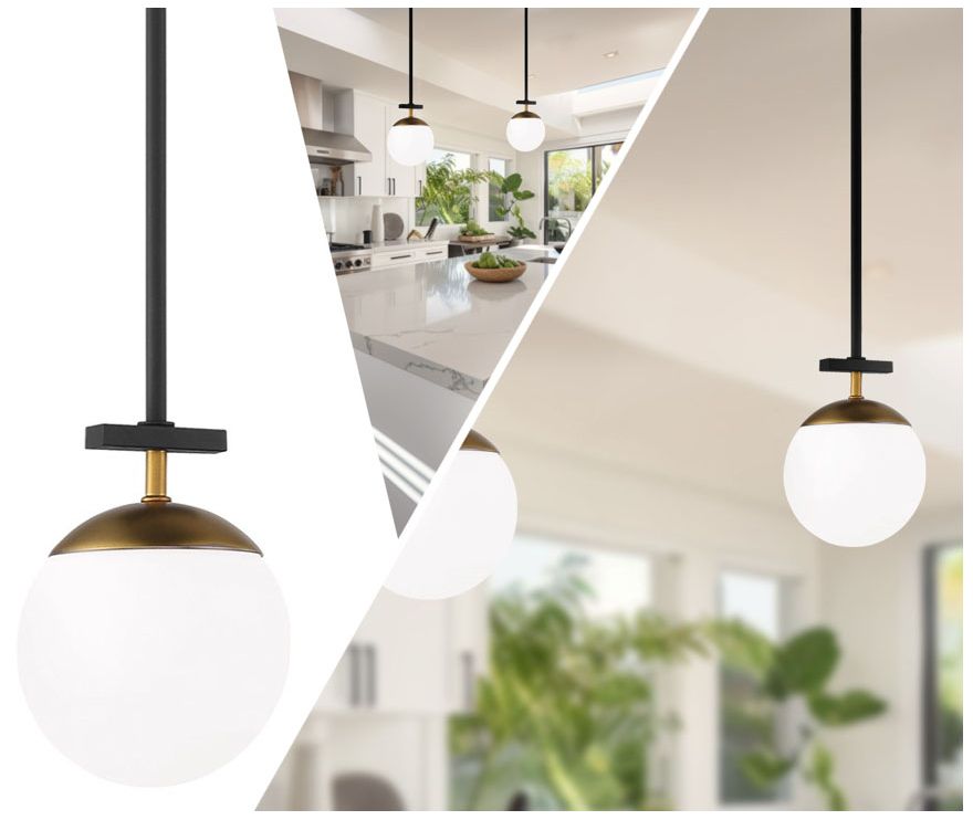 Image 5 George Kovacs Alluria 1-Light Weather Coal and Autumn Gold Mini Pendant more views