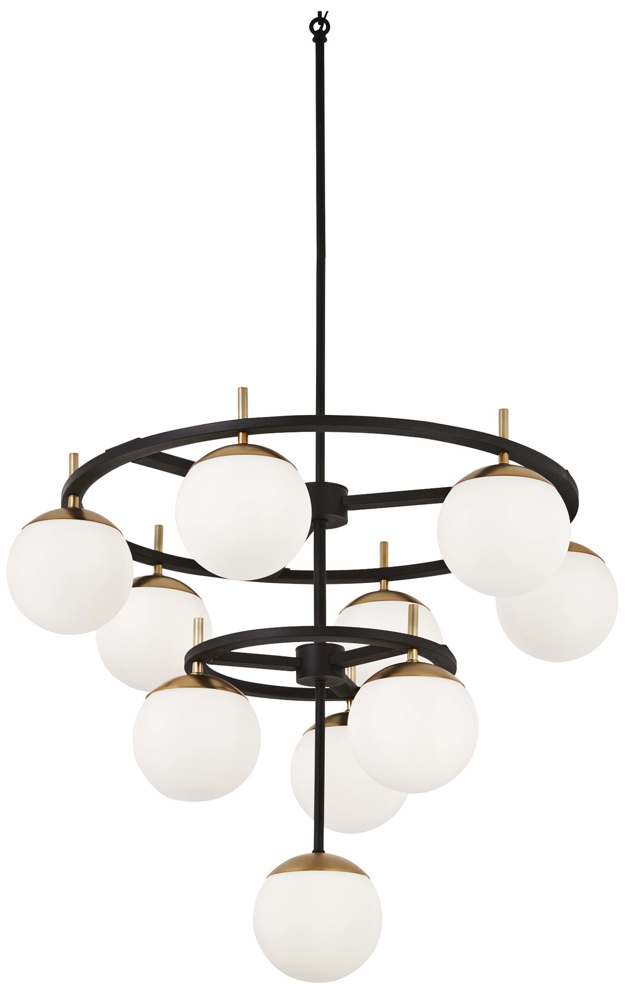 Image 2 George Kovacs Alluria 10-Light Weathered Black and Autumn Gold Chandelier