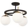 George Kovacs Alluria 18" Wide 3-Light Black and Gold Ceiling Light