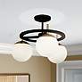 1_George Kovacs Alluria 18" Wide 3-Light Black and Gold Ceiling Light