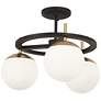 4_George Kovacs Alluria 18" Wide 3-Light Black and Gold Ceiling Light more views